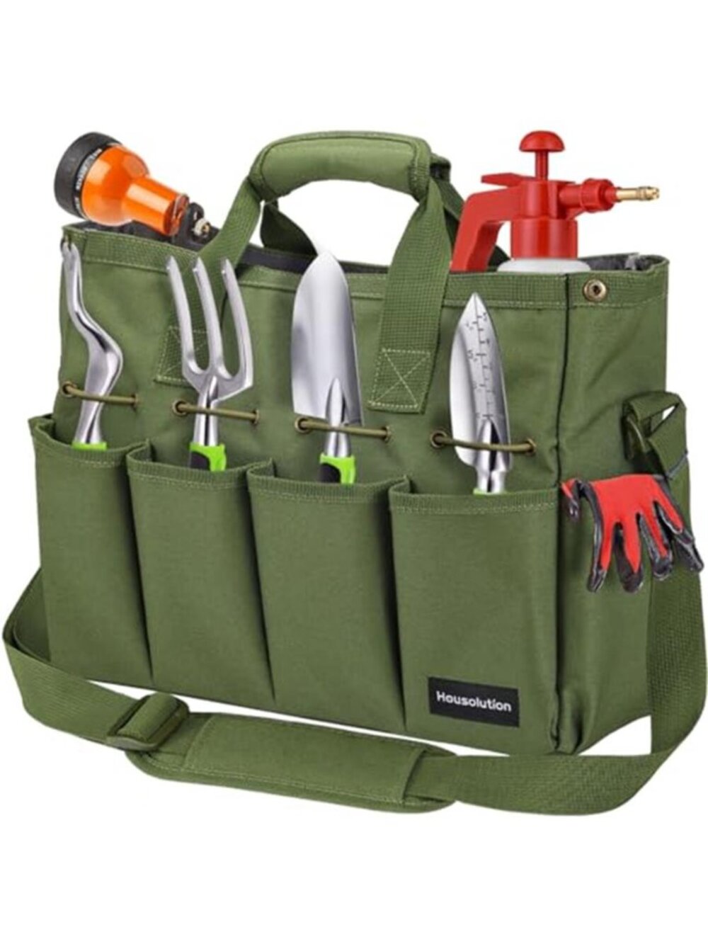 Garden Tool Bag Tote Organizer Storage Standable Pockets Adjustable Strap 14in